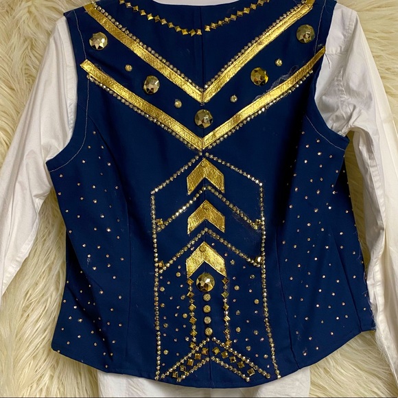 Navy and Gold Show Vest - Picture 1 of 3